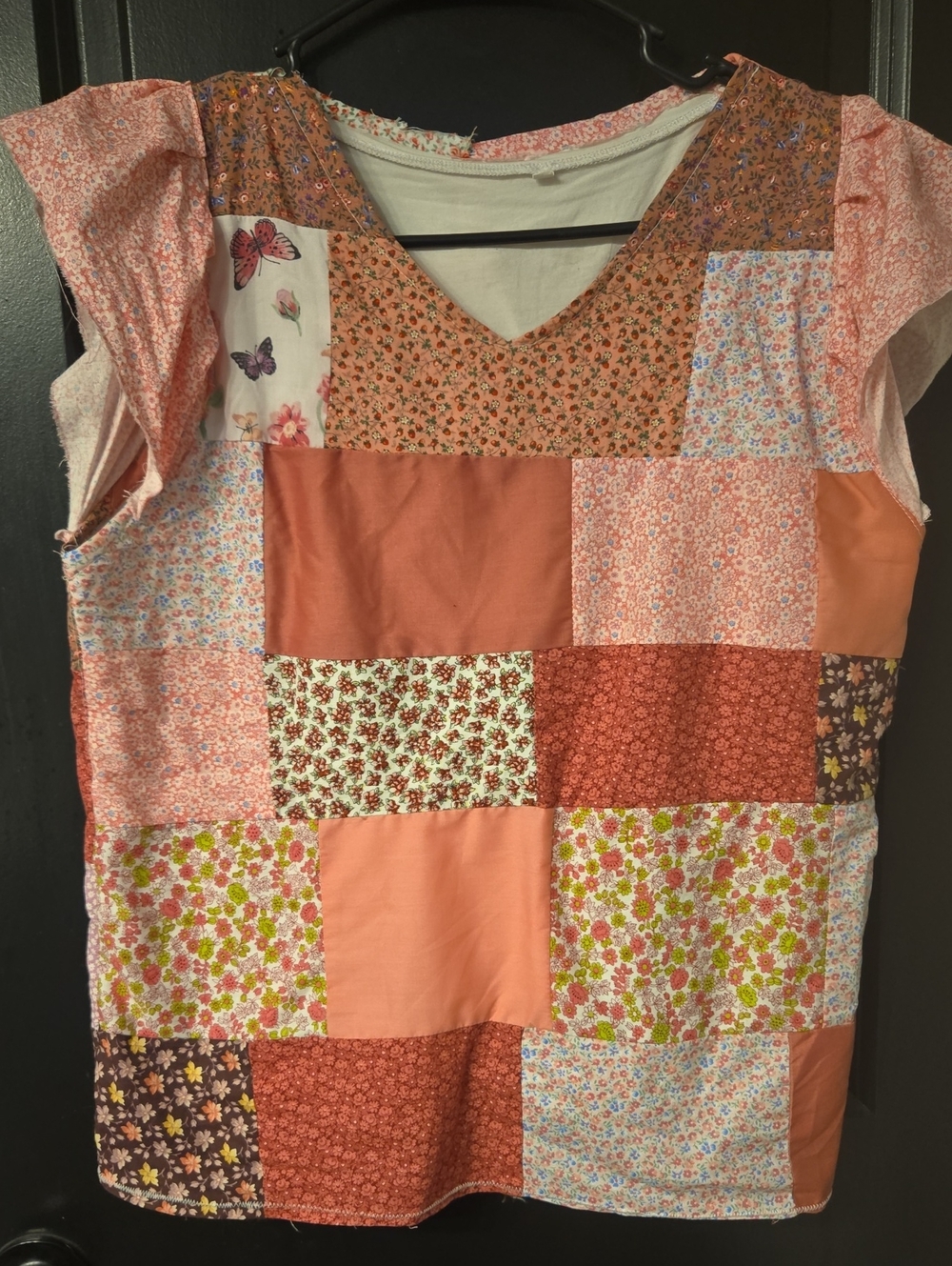 Womens Patchwork Pink Blouse